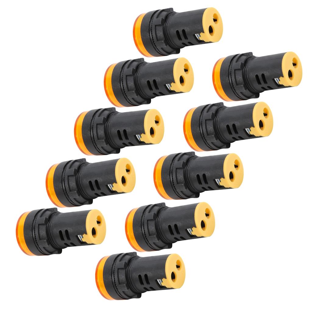 10PCS AD16‑22DS Yellow LED Indicator High Brightness LED Signal Lamp Light for Signal IndicationAC DC24V