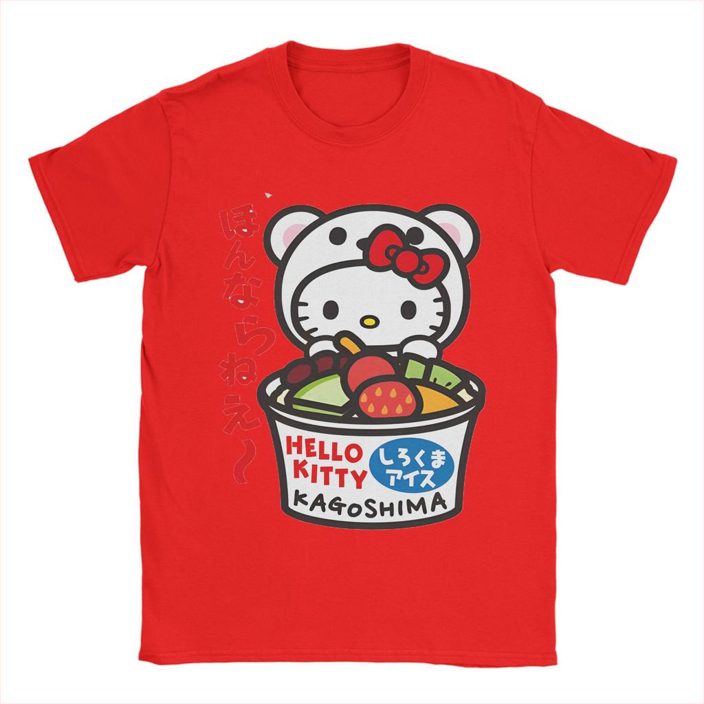 Miniso Hello Kitty Shirokuma Sweets T Shirts for Boys Girls Cotton Awesome TShirts Y2k O Neck Tees Short Sleeve Tops Children