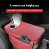Car Center Console Armrest Cushion With 2 Cups Holder And Side Pocket Pu Leather Auto Amrest Heighten Pads Car Arm Rest Cover
