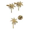 Three Dimensional Coconut Tree Brooch Cufflinks Creative Personality Simple Versatile Cutting Accessories Jewelry