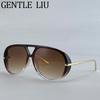 Oversized Pilot Oval Punk Sunglasses Women 2026 Luxury Vintage Big Frame Double Beam Sun Glasses For Lady Outdoor Eyewear UV400