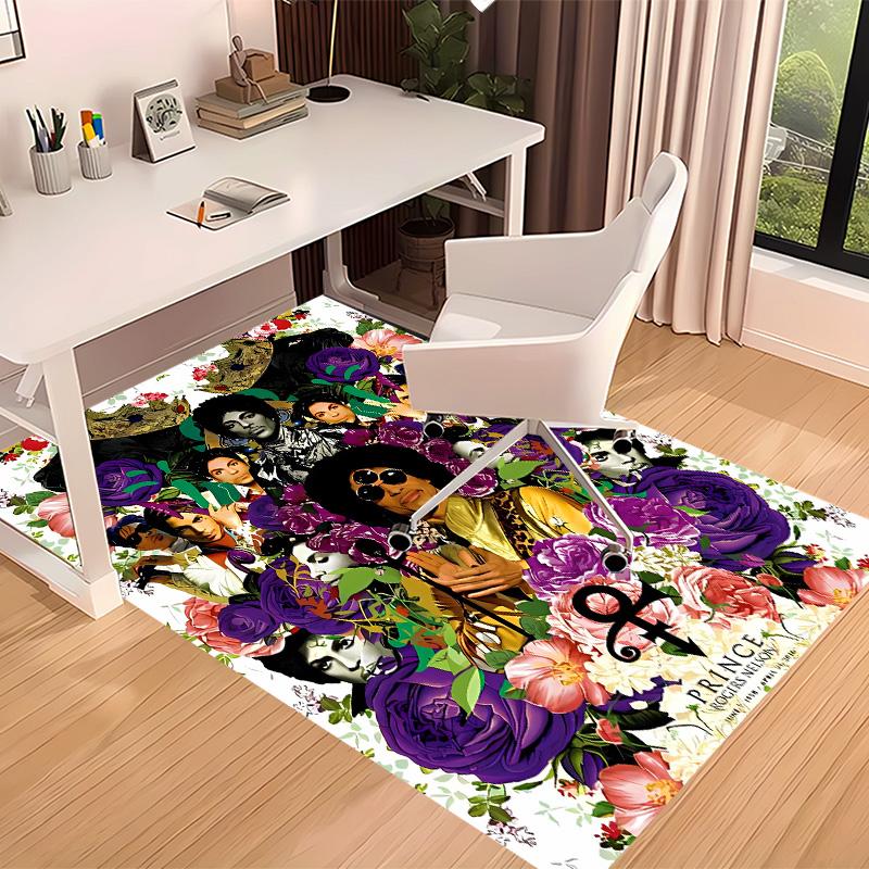 Purple Rain4 Printed Absorbent Washable Carpet, Non-Slip Bathroom Mats, Kitchen Rugs, Yoga Mat,Living Room Entrance, Camping Picnic Rugs