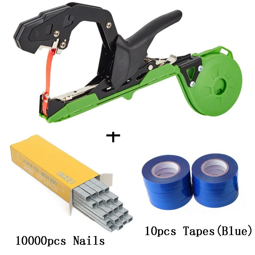 

Машина для подвязки растений Allsome, садовый инструмент для подвязки с 10 рулонами ленты и 1 коробкой скоб для овощей, винограда, томатов, перца