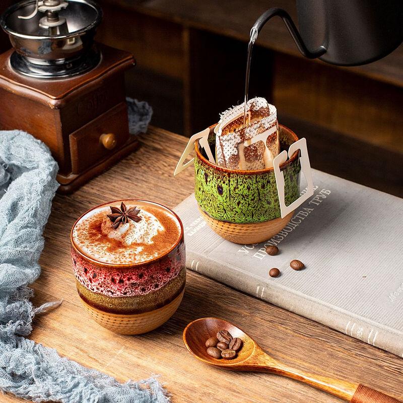 OLOEY Japanese Kiln Glaze Portable Bone China Coffee Mug