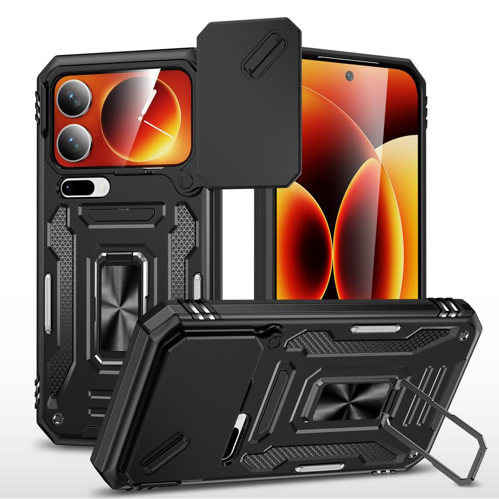 Applicable To Xiaomi 17Promax Mobile Phone Case Holder 14T Window Push Magnetic Ultra-thin Ring Mobile Phone Case