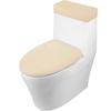 2pcs Elastic Corn Kernels Toilet Seat Cover Fresh Solid Color Bathroom Sanitary Napkin Cover Suitable for All Seasons Wrapped U-shaped Adapter