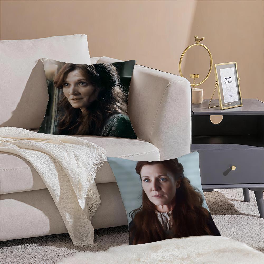 CCatelyn StarkElegant Velvet Cushion Cover Throw Pillow Cover Hidden Button Durable Polyester Chair Cushion
