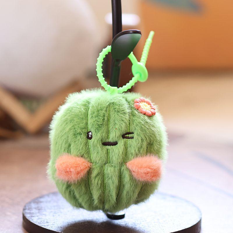 

1 шт. 11 см Каваи Симуляция Реалистичный Сказочный Шар Сумка Подвеска Плюшевая Игрушка Набитые Растения Кактус Куклы Брелок Для Девочек Декор