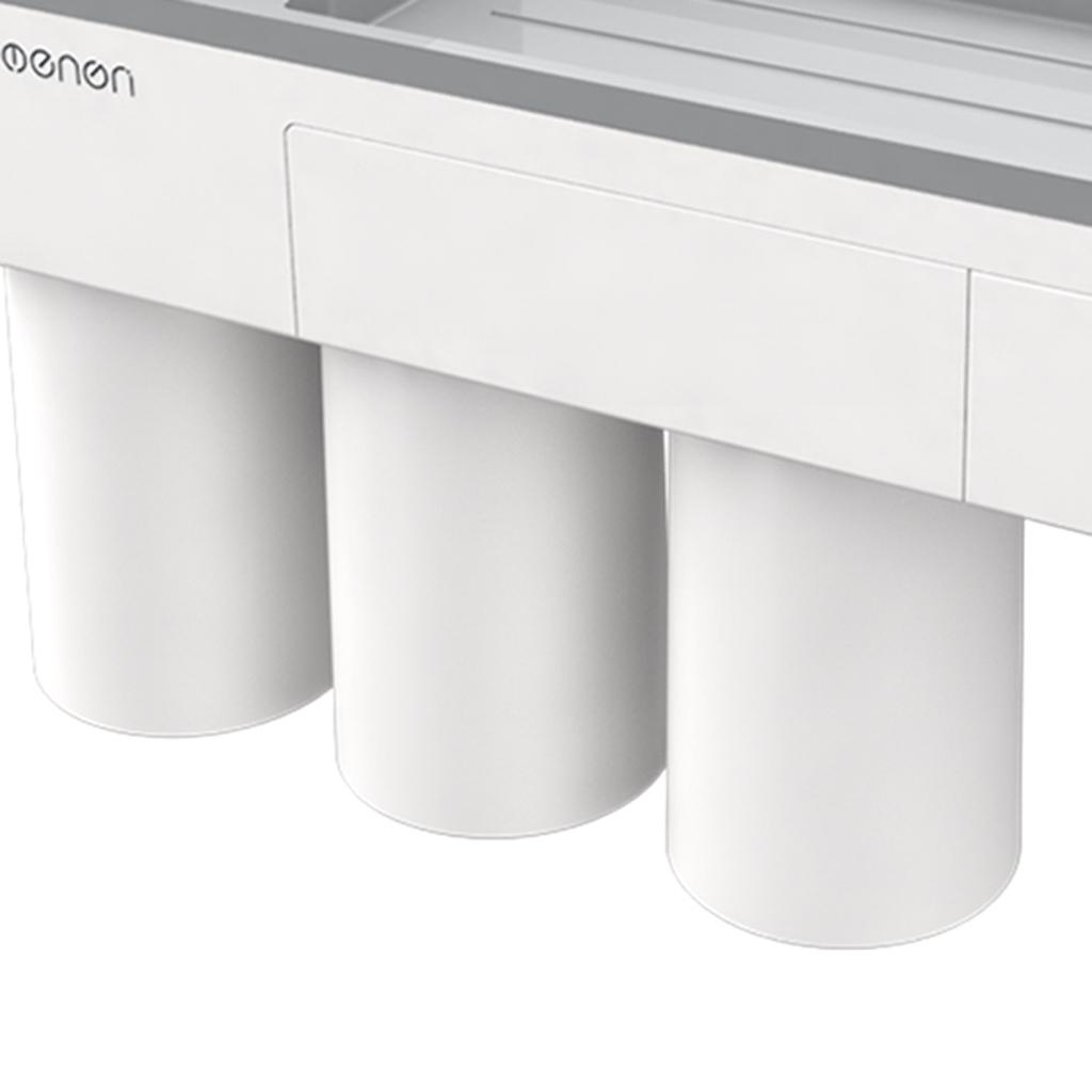 Wall Mount Toothbrush Toothpaste for Organizer - Gray-3 cup, as described cup
