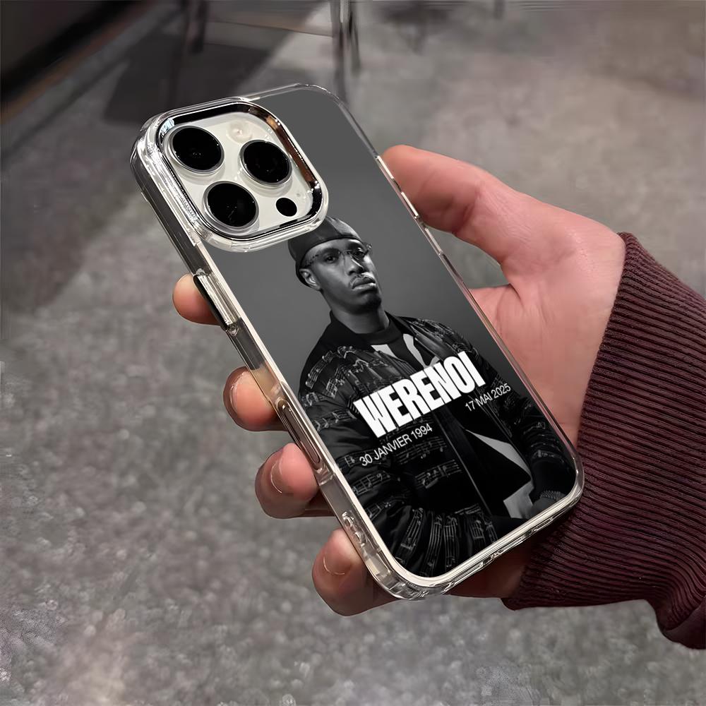 Rapper W-Werenoi Handyhülle Für IPhone 17 Air 16 E 15 14 13 12 11 Plus Pro Max Galvanisiert Transparent Weiche Hülle