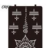 Wedding Henna Stencil Reusable Indian Tattoo Stencils, Mehndi Hand Painting Templates, Bohemian Style DIY Flower Pattern for Body Art, Festival Makeup