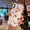Shock-Absorbing Transparent Minimalist Floral Strawberry Phone Case For iPhone 16 Pro Max XS X XR 11 12 13 14 15 7 8 Plus Cover