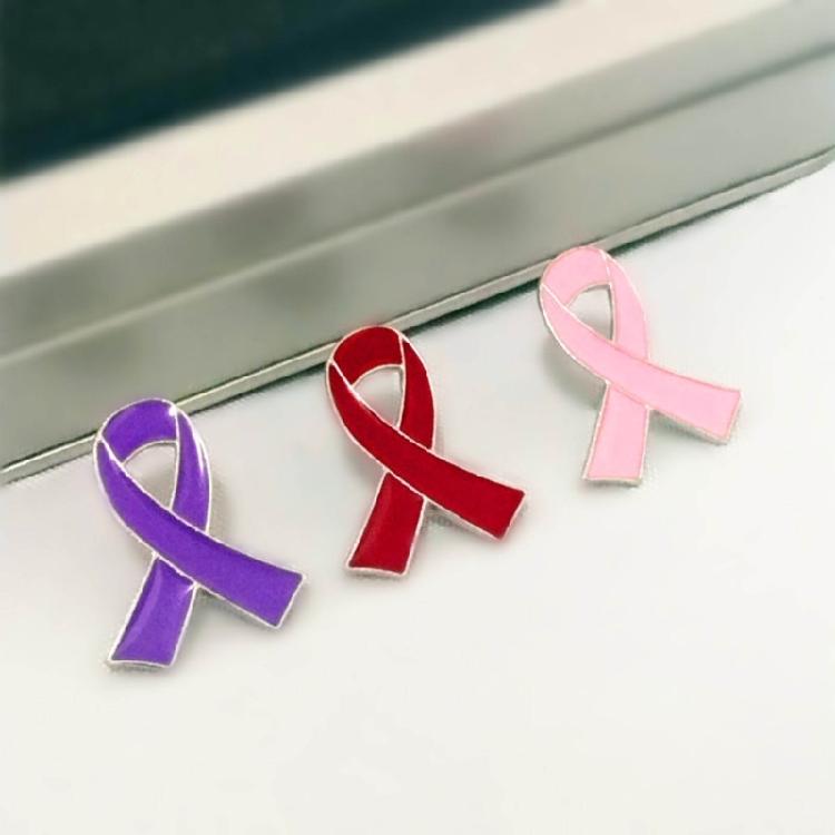 Breast Cancers Awareness Pin Alloy Material Corsage Pin Ribbon Enamel Pins