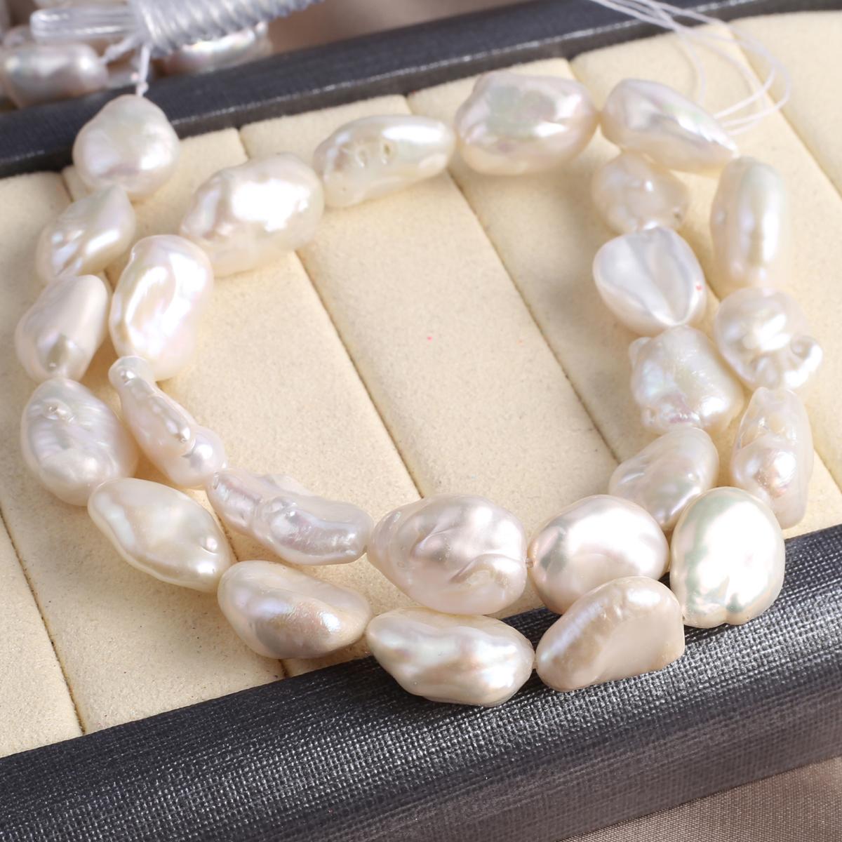 1 нить, белые натуральные пресноводные жемчужины, неправильные жемчужные бусины барокко для изготовления ювелирных изделий DIY, уникальные поделки для дня рождения, свадьбы, 36 см 1String/36cm белый