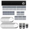 Disposable Tableware Set Party Supplies 9"/7" Silver Disposable Dish Plates Napkins Innerware for Gatherings