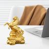 2026 Zodiac Statue Chinese New Year Blessing Horse Statue Home Decor Zodiac Horse Sculpture Golden Feng Shui Horse Sculpture