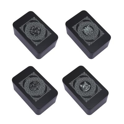 Playings Cards Box Trading Card Case Tarots Storage Can Card Organizers Card Case Empty Metal Storage Box for Game Cards