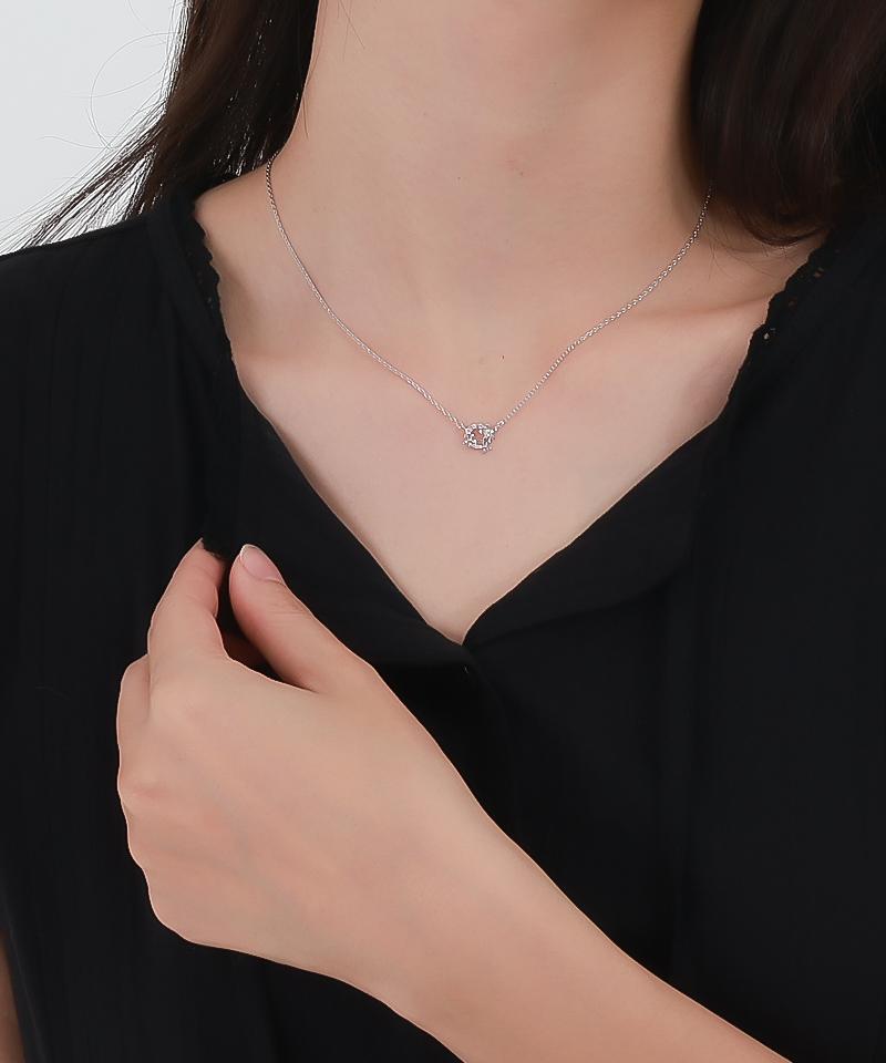 Blancier Floral Circle Bl251N1230 Women'S Necklace