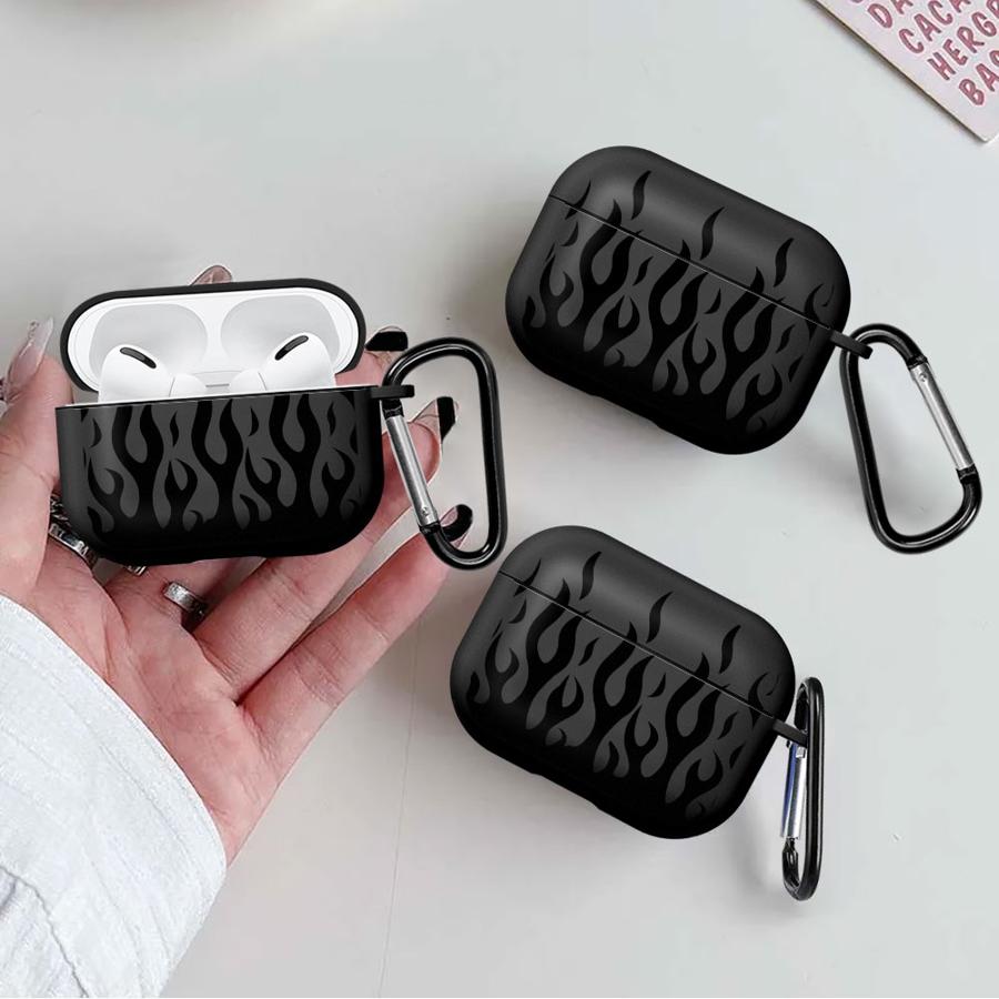 Estuches para Auriculares Funda Estuche Para Airpods Pro3 Pro2 4 Pro 1 2 3 Moda Llama Negra