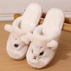 Cute Cat Slippers Women's Plush Slippers Cartoon Kitten Pattern, Warm Indoor House Shoes for Autumn and Winter, Unisex Soft Slippers, Couple Slippers