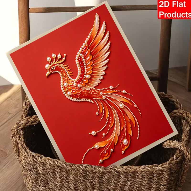 5D DIY Pearl Diamond Painting Kit Phoenix Full Drill Embroidery Mosaic Art Home Wall Decor Gift