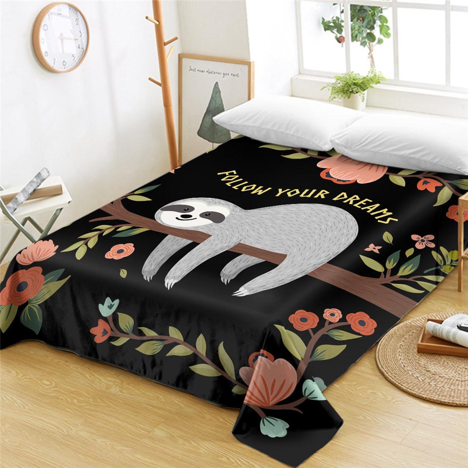 Rosa Flamingos Spannbettlaken 3D Tier Bettlaken Wildtier Bettwäsche King Queen Size Polyester Bettlaken Aquarell Bettdecke