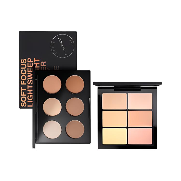 Mac Studio Fix Conceal and Correct Palette & Studio Fix Sculpt and Shape Contour Palette 2 Piece Set Concealer #LIGHT + contour #LIGHT