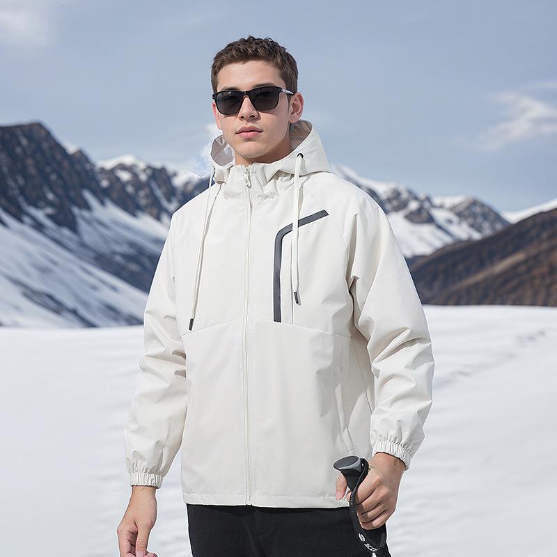 Jesienna Nowa Casualowa Kurtka z Kapturem Męska Modna Stylowa Casualowa Wszechstronna Kurtka Outdoorowa Wiatroszczelna Kurtka Męska