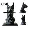 Kreativer Stifteköcher Dobermann Hund Form Stifthalter, Kunststoff Schreibwaren Organizer, Künstlerische Schreibtischaccessoires 3D Druck Büro Schreibtisch Dekoration,