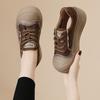 Genuine Leather Retro Women's Shoes New Autumn Big Toe Casual Versatile Soft-soled Platform Shoes Running Shoes