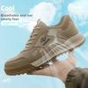 Summer Safety Construction Shoes Breathable Work Shoes with Mesh Work Boots with Steel Toe Cap Lightweight Work Sneakers for Men