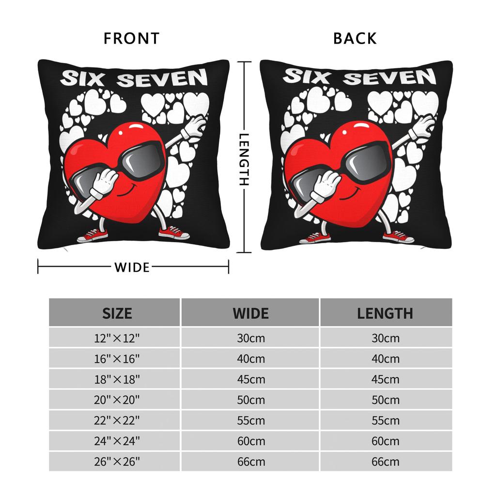 Valentines Day Hearts Dabbing six Seven 67 Pillow Cover Design Cushion Cover Morden Pillow Case For Chair Sofa Home Decor