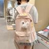 School Bag New INS Style Embroidered Backpack, Large-capacity Casual Backpack for Junior High, High School, and College Students, Versatile