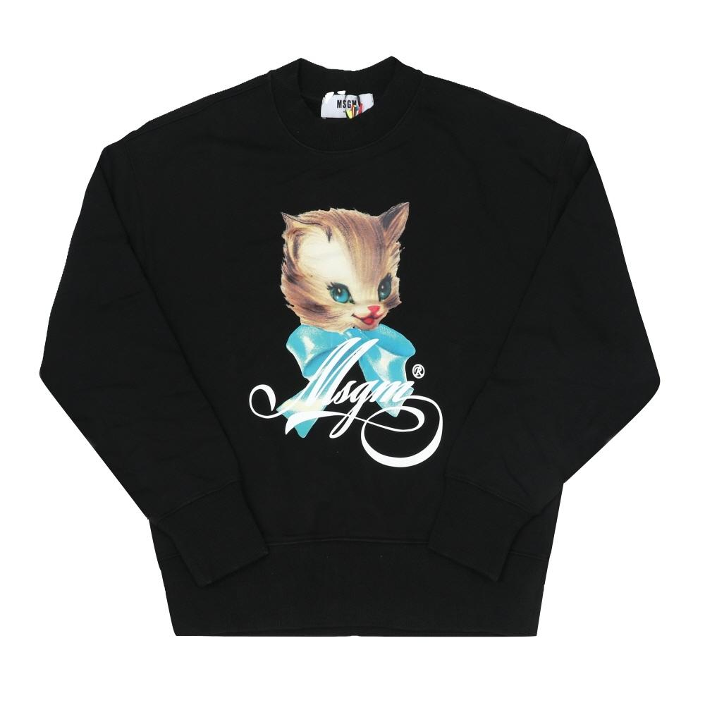 

Msgm Cute Kitty Print Logo Women Sweatshirt 3941mdm113se 3941MDM113SE 257749 99 (L)