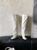 2025 European and American Style Mango Head Wide Tube Thin Pile Over Knee Thin Heel Boots