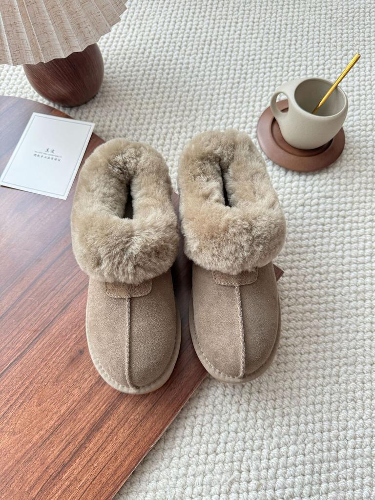 Sangpo snow boots women's Tazi special fur integrated shallow mouth snow cotton flat bottom wool velvet thermal cotton shoes winter