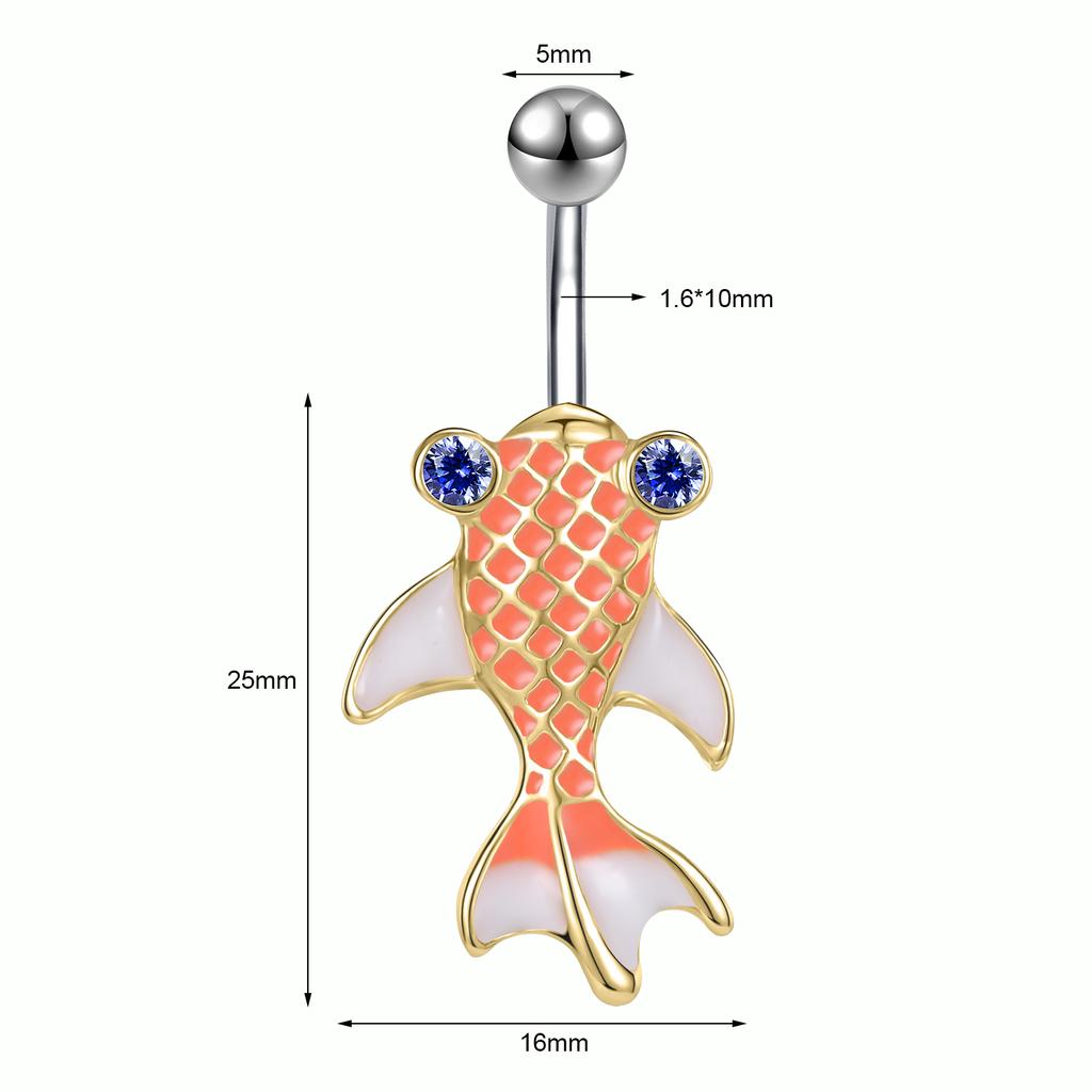 AOEDEJ 14G 1PC Shell Belly Piercing Ring Crystal Starfish Navel Ring Pearl Body Piercing Jewelry Summer Women Shell Belly Ring