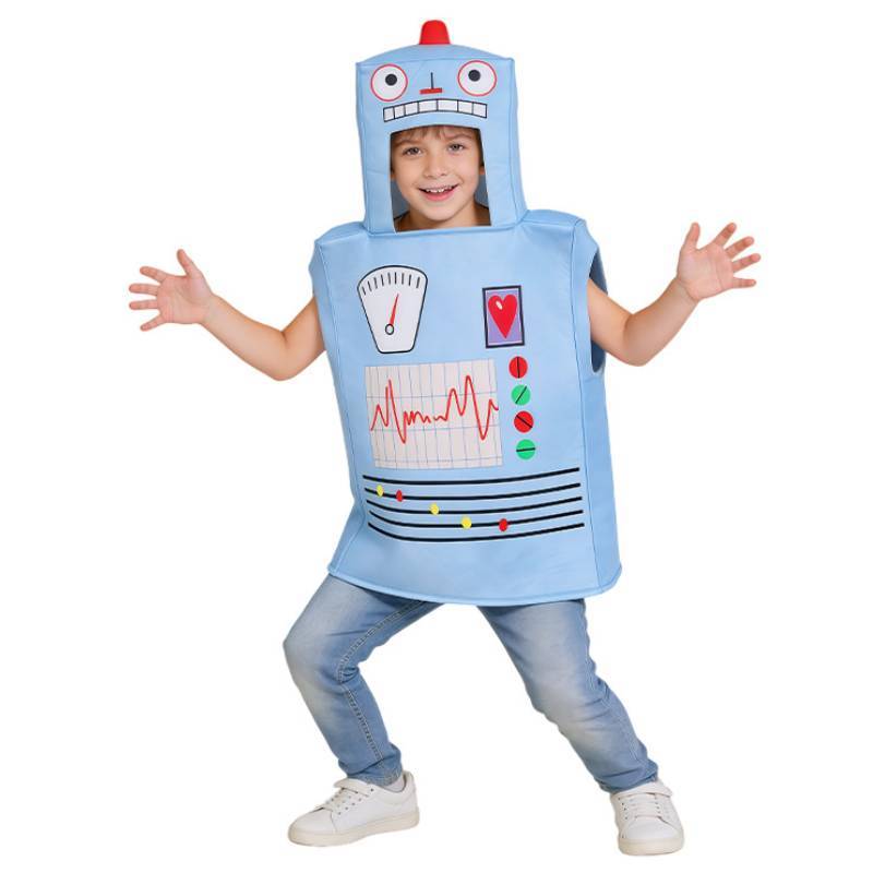 Robot Cosplay Costume For Children With Polyester Fabric For Halloween Role Play