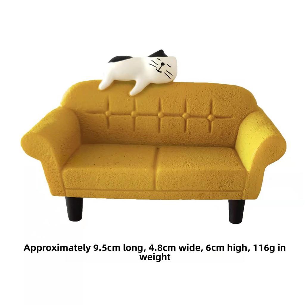 Creative Cat Sofa Resin Craft Miniature For Home Decor Gift Idea