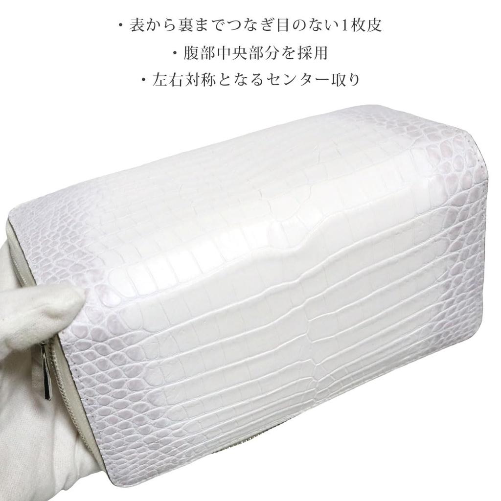 Himalayan Crocodile Long Wallet for Men and Women, Made from a Single Piece of Genuine Crocodile Leather, with a Round Zipper, Coin Purse, Card