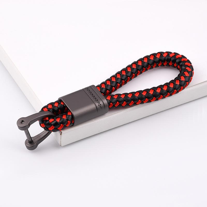 Creative Flower Pass Car Keychain Internet celebrity Key Chain Couple Braided Rope Bag Key Pendant Personalized Gifts