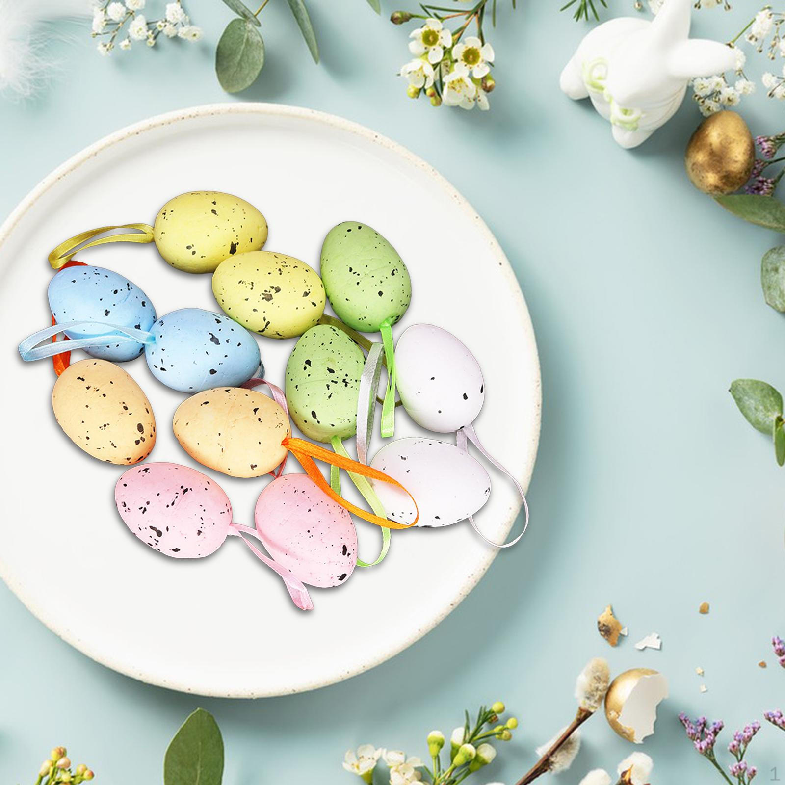 12 шт. пасхальные украшения елочный орнамент корзина игрушки пастельные яйца украшение для — фото 8