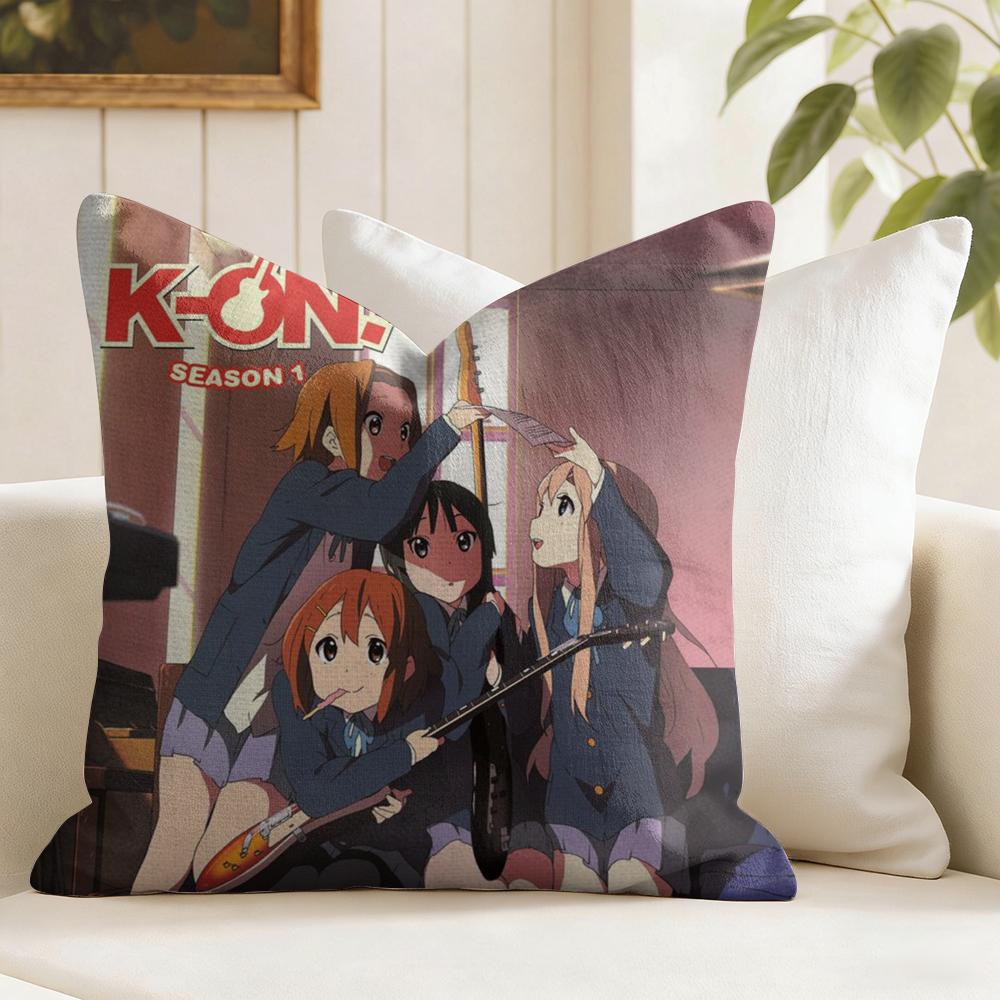Anime KKON Cartoon Cushion Cover Natural Linen Double Sided Print Throw Pillow Case for Sofa Couch Home Decor