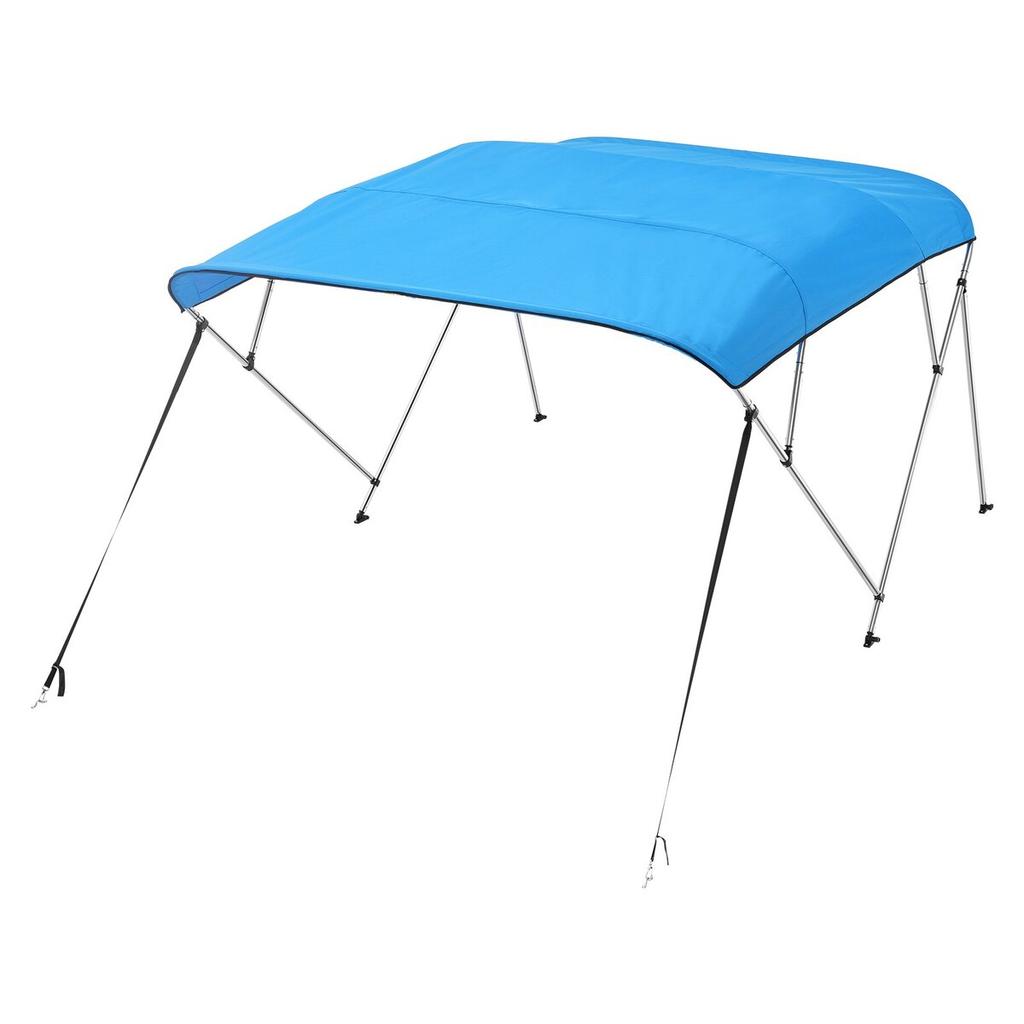4 Bow Boat Bimini Tops 96"Lx(85"-90")W X 54"H Awning Canopy Pacific Blue