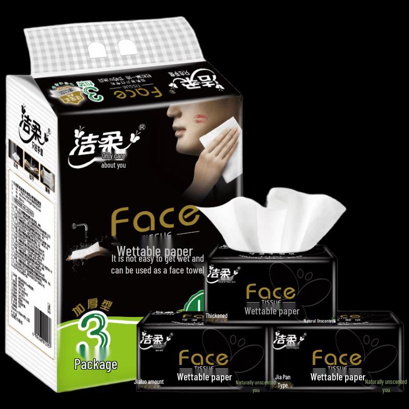 Jierou Unscented 3-Ply Facial Tissues, 6 Packs