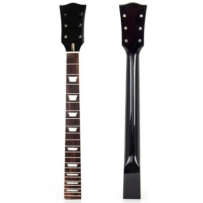 22-fret Guitar  Neck Maple Wooden Rosewood Solid  Black  Finish Guitar Handle For Electric Guitar