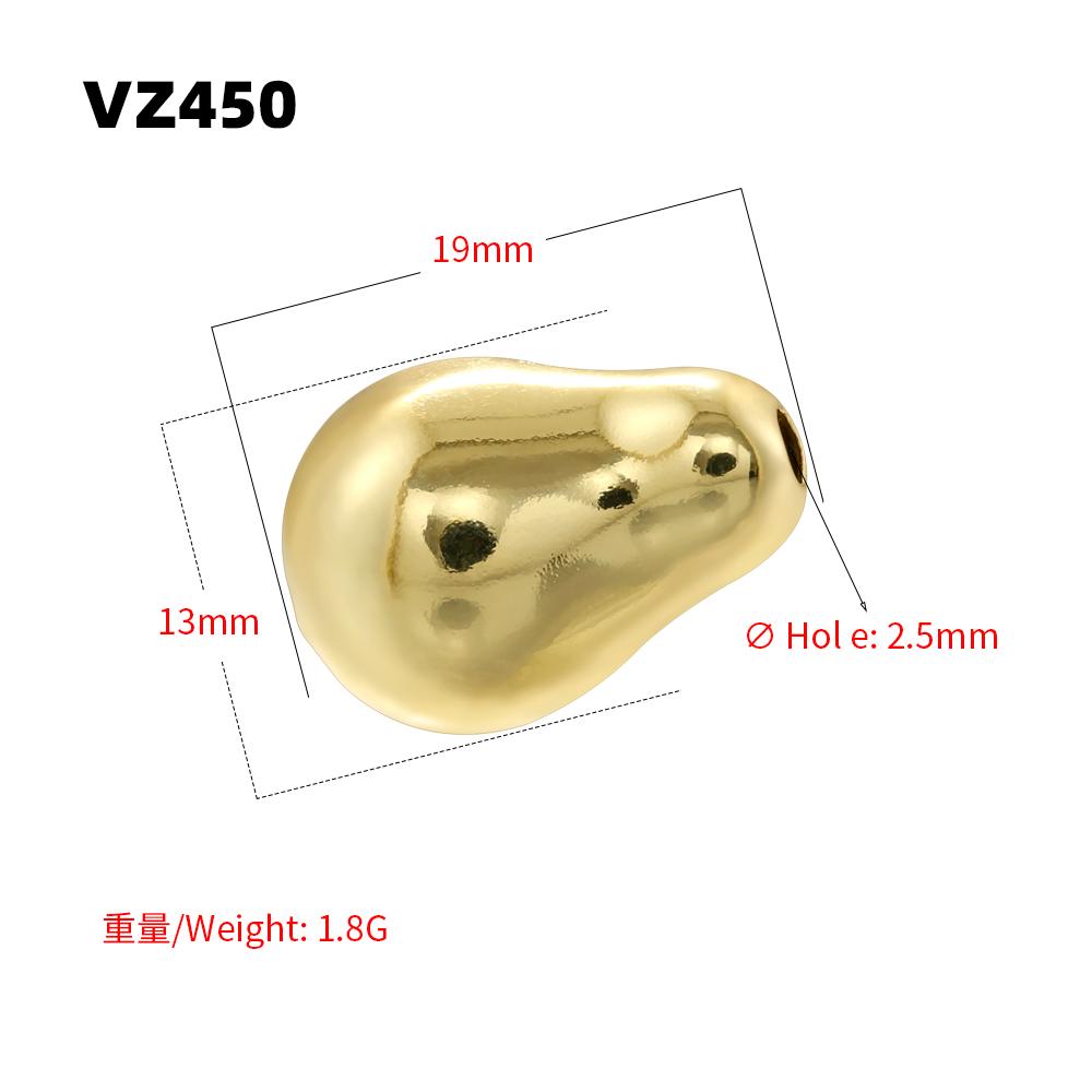 Unique Round and Heart-Shaped 3D Spacer Beads, Gold-Plated Brass Metal Beads DIY Crafting Supplies for Necklaces Bracelets:VZ446