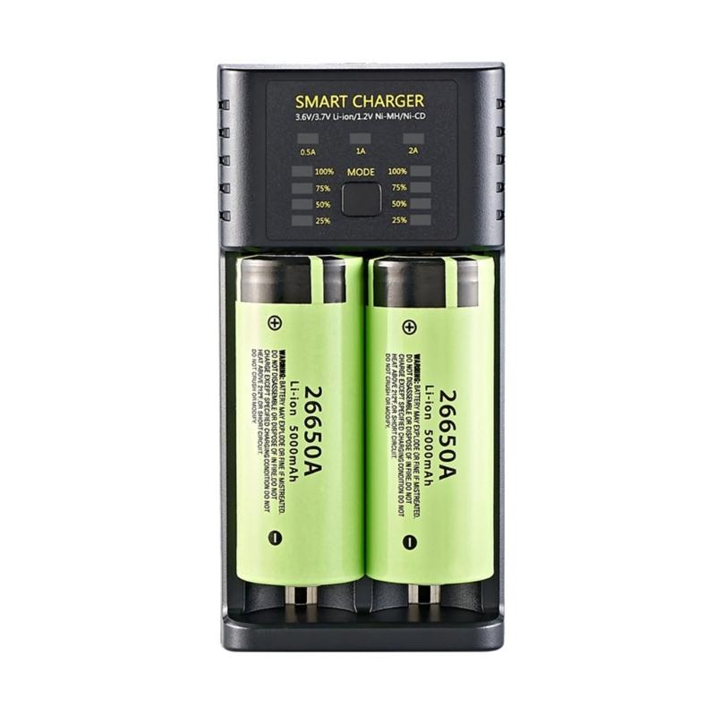 Universal Rechargeable Battery Charger Charging Adapter USB 2-Slot Battery Charging Tool for 18500/18650/18700/20700