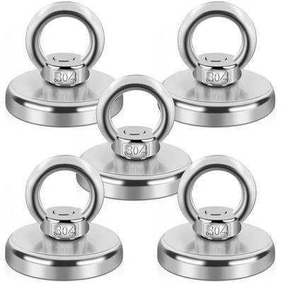 Set aus 5 superstarken magnetischen 42 mm Magnetlagerung Vertikale Tragfähigkeit Geeignet zum Hochziehen von Gegenständen an Wänden und Badezimmern Haken, Durchmesser,