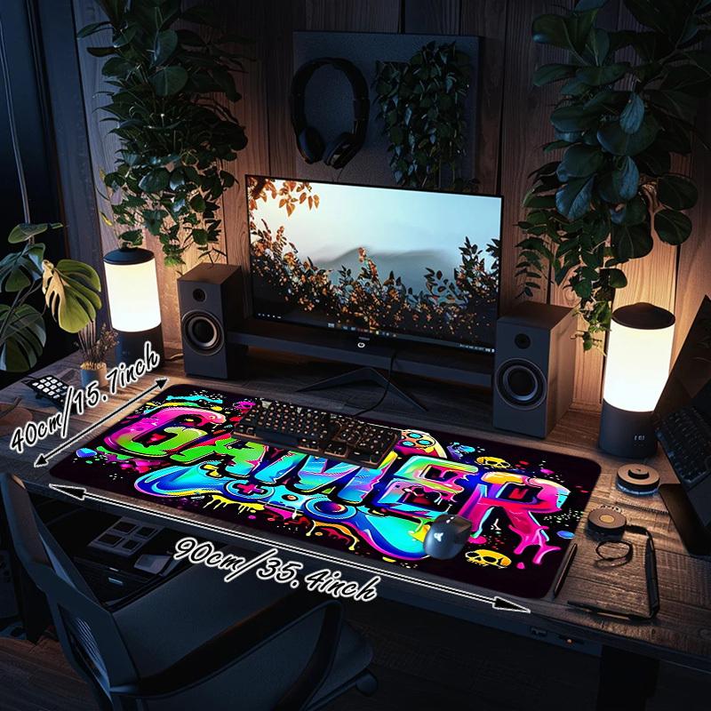 1PC Gamer Controller Large Durable Mouse Pad Suitable for Office Desks, Gaming Desktops.Non-Slip Back P27